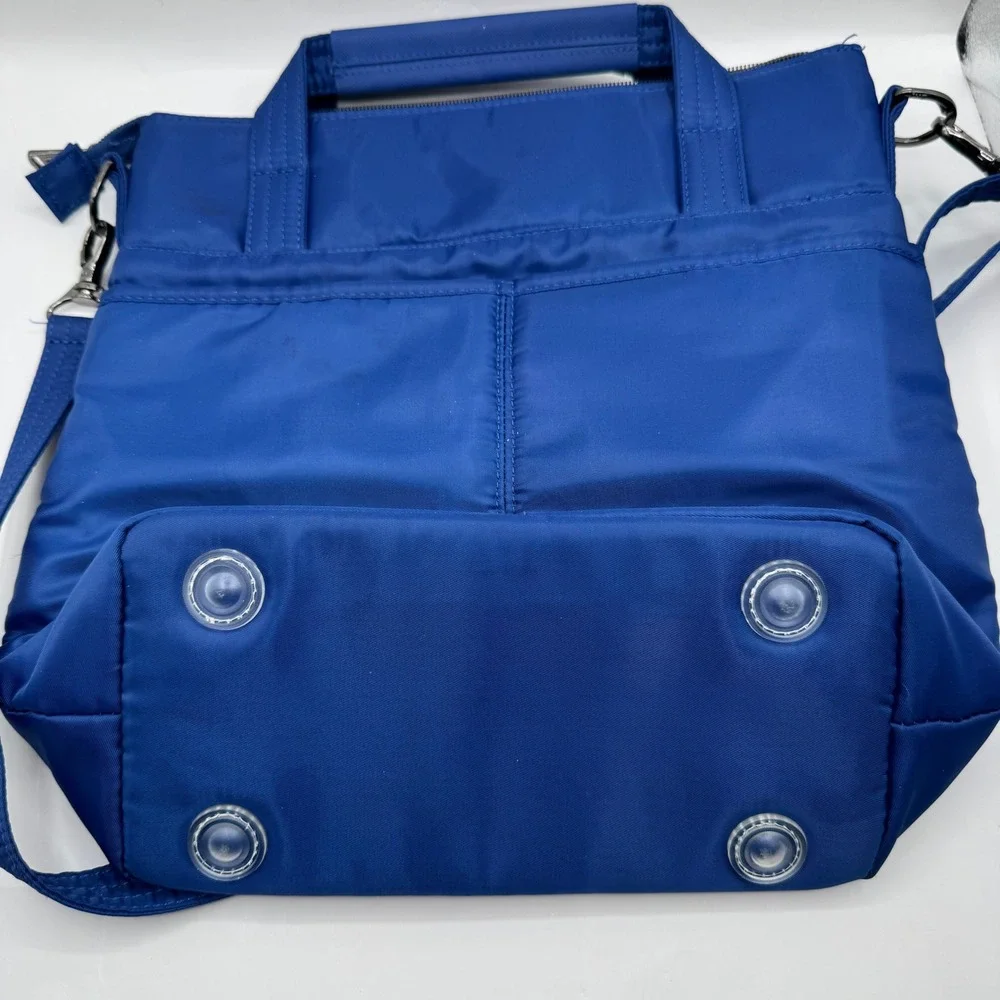 Lug Courier Crossbody Bag Women Medium Cobalt Blue Quilted RFID Travel Tote